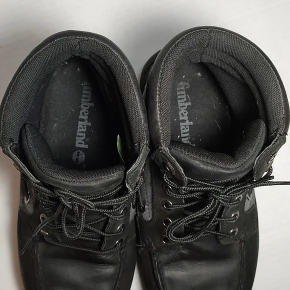 Men's 9 Timberland Boots Black Grey Gray Suede Nubuck - Picture 3 of 8